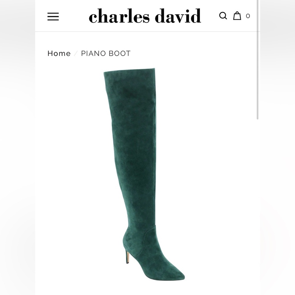 Women's Over-the-Knee Pointed Toe Suede Boot in Dark Green